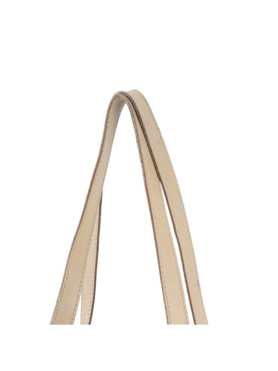 Auth Gucci GG Logo Beige Brown Canvas Leather Tote Shoulder  Gucci GG Canvas Leather Tote Shoulder Hand